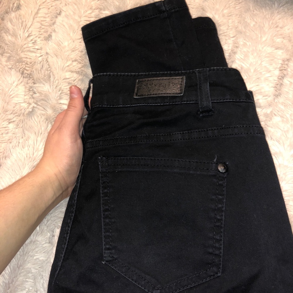 Solid black jeans